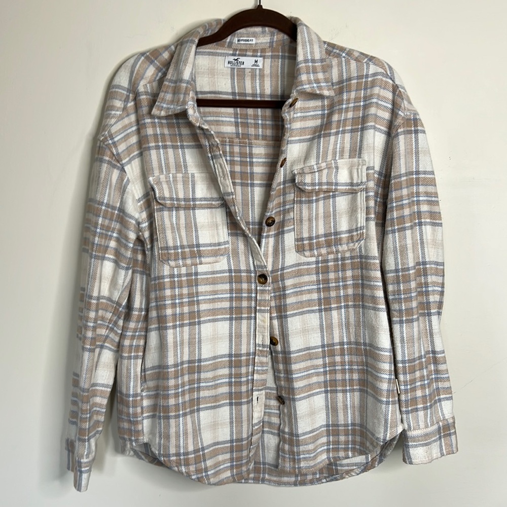 Hollister Boyfriend Fit Flannel Shacket